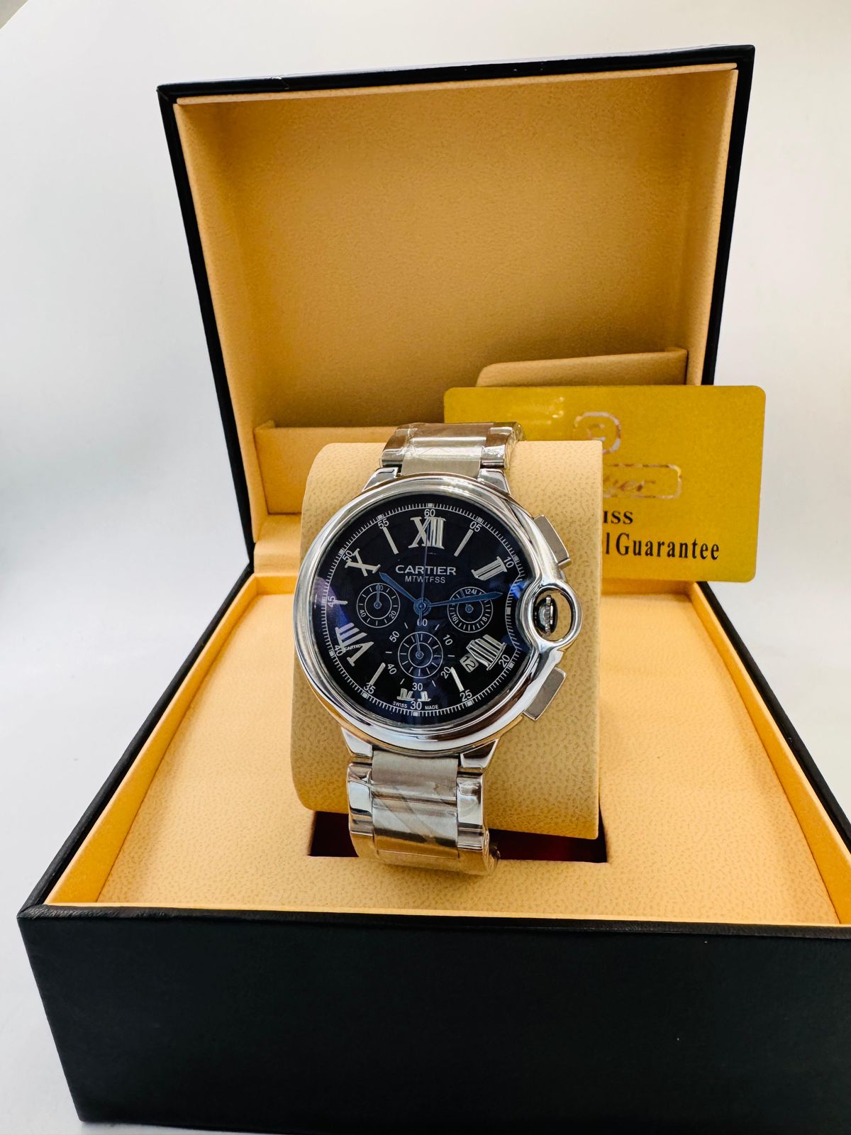 Cartier watch for man battery operated